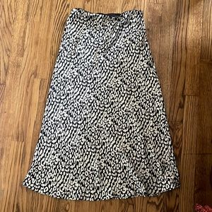 Nasty gal midi black and white skirt